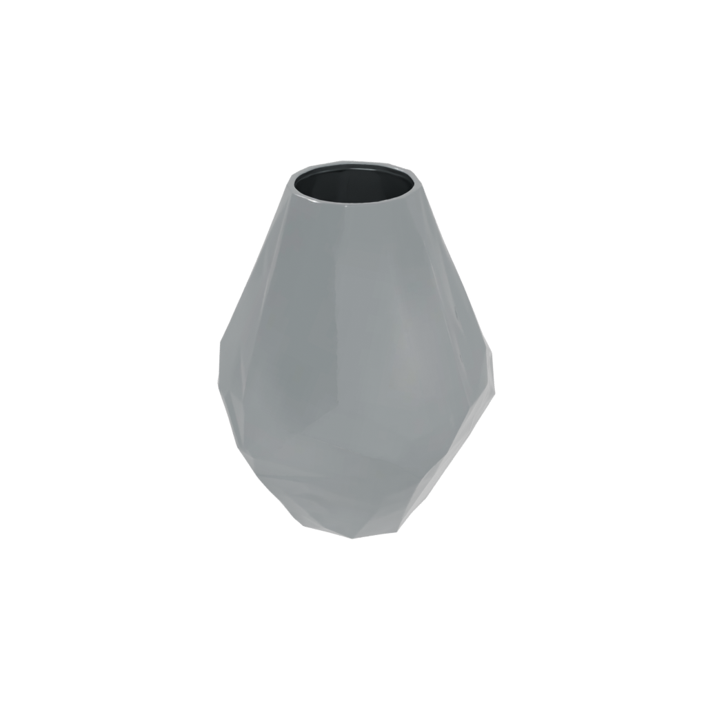 Obsidian Geometric Geometric Faceted Vase