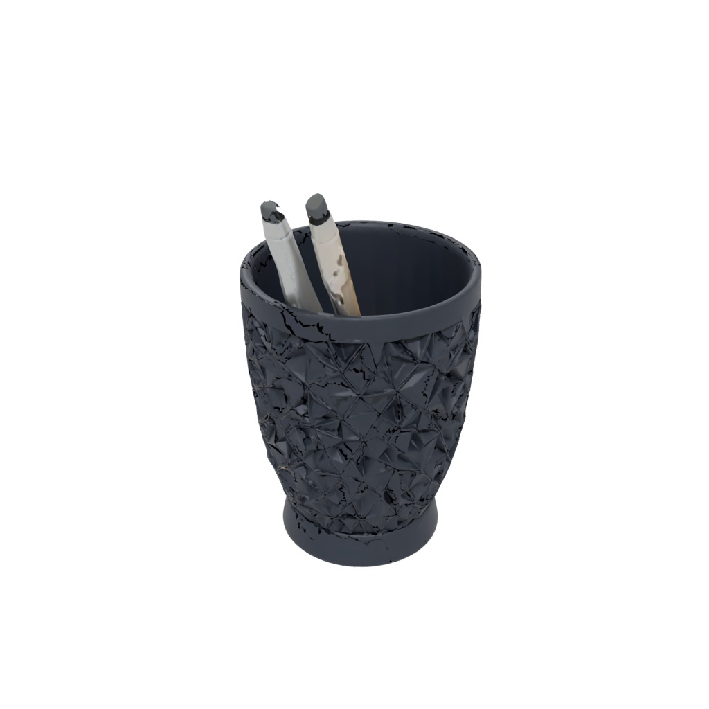 Obsidian Geometric Lattice Pencil Cup