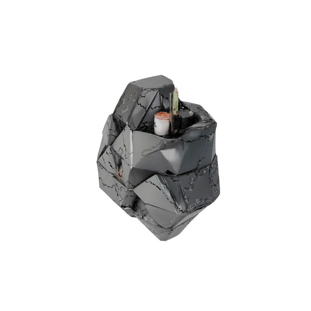 Obsidian Geometric Wall-Mounted Organizer