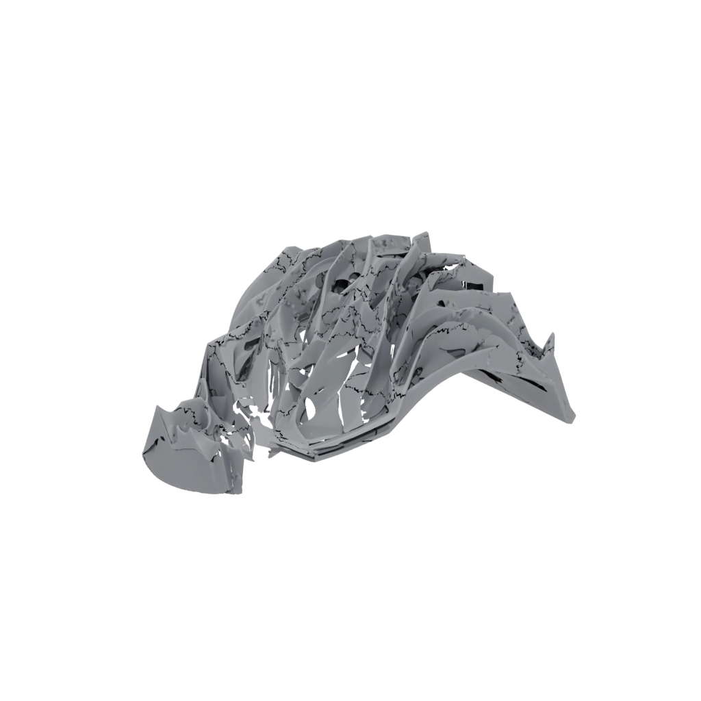 Obsidian Geometric Wave-Form Napkin Holder