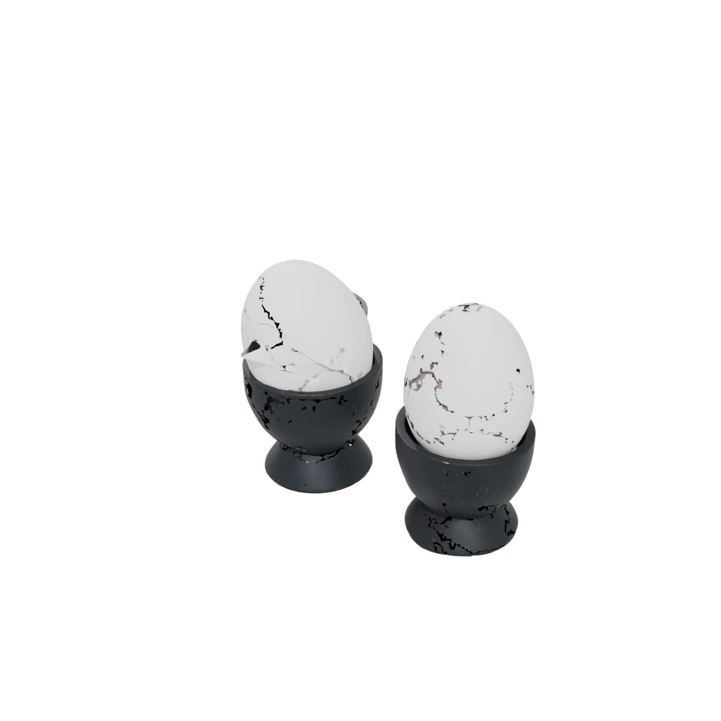 Obsidian Egg Cup Set