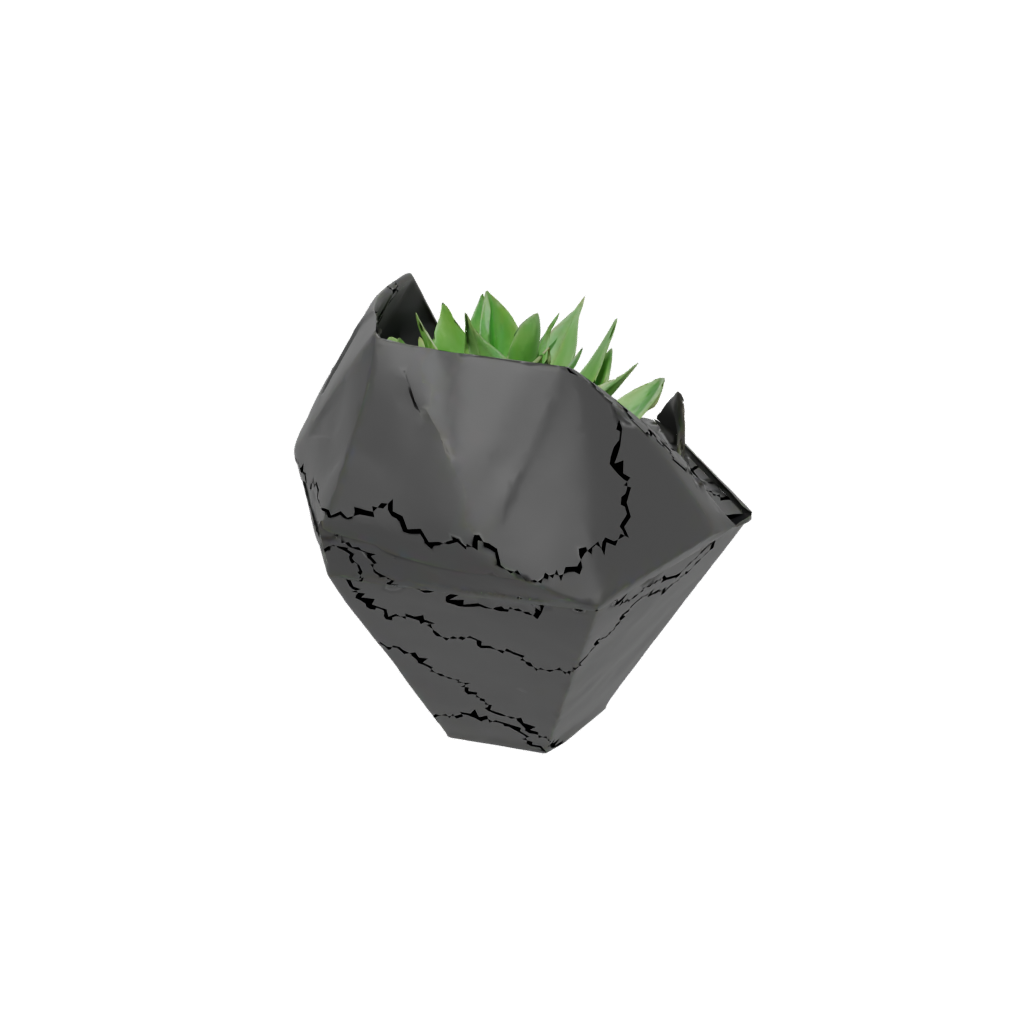 Obsidian Hexagon Wall Planter
