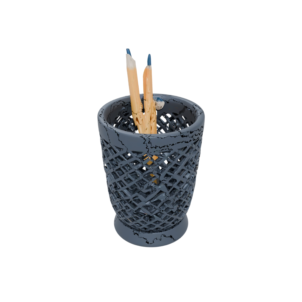 Obsidian Lattice Pencil Cup