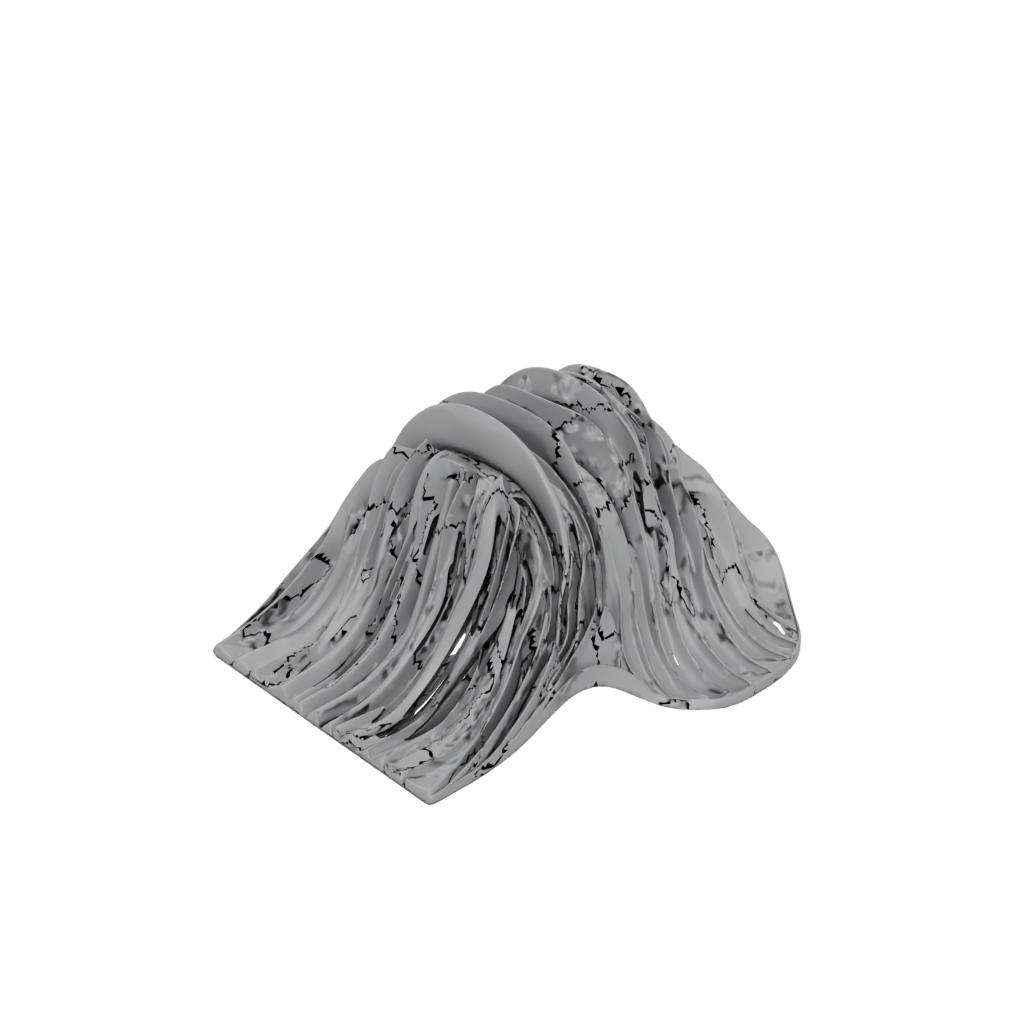Obsidian Wave-Form Napkin Holder