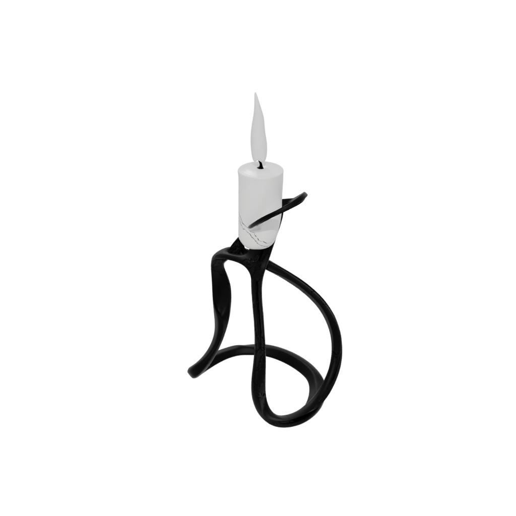 Obsidian Organic Candle Snuffer Stand