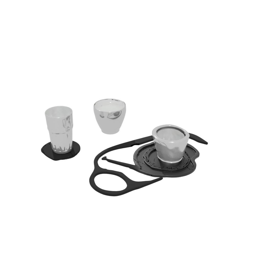 Obsidian Organic Coaster Set Holder
