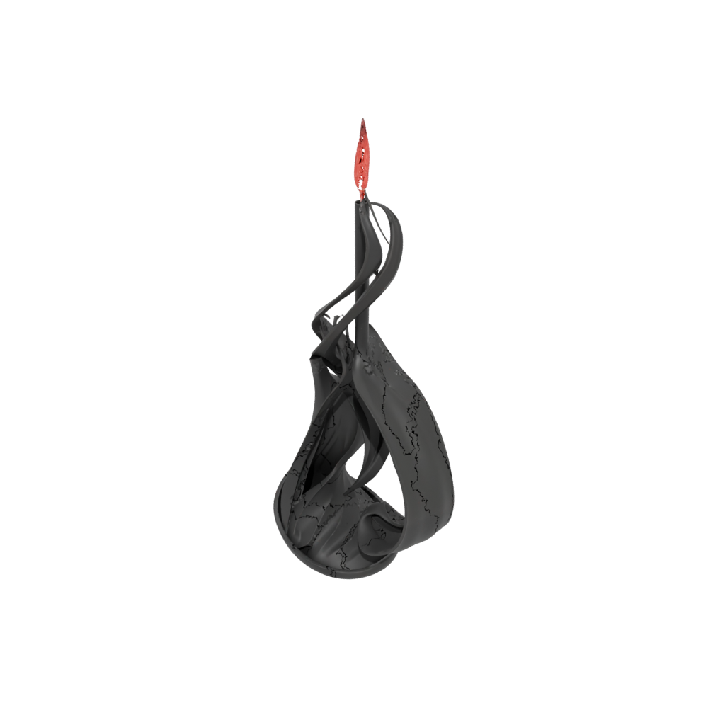 Obsidian Organic Incense Holder Spiral