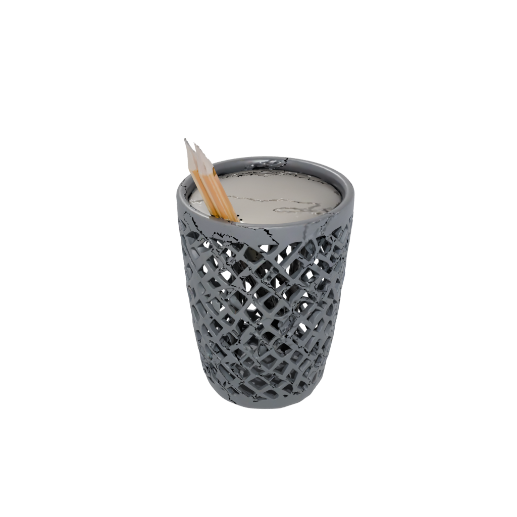 Obsidian Organic Lattice Pencil Cup