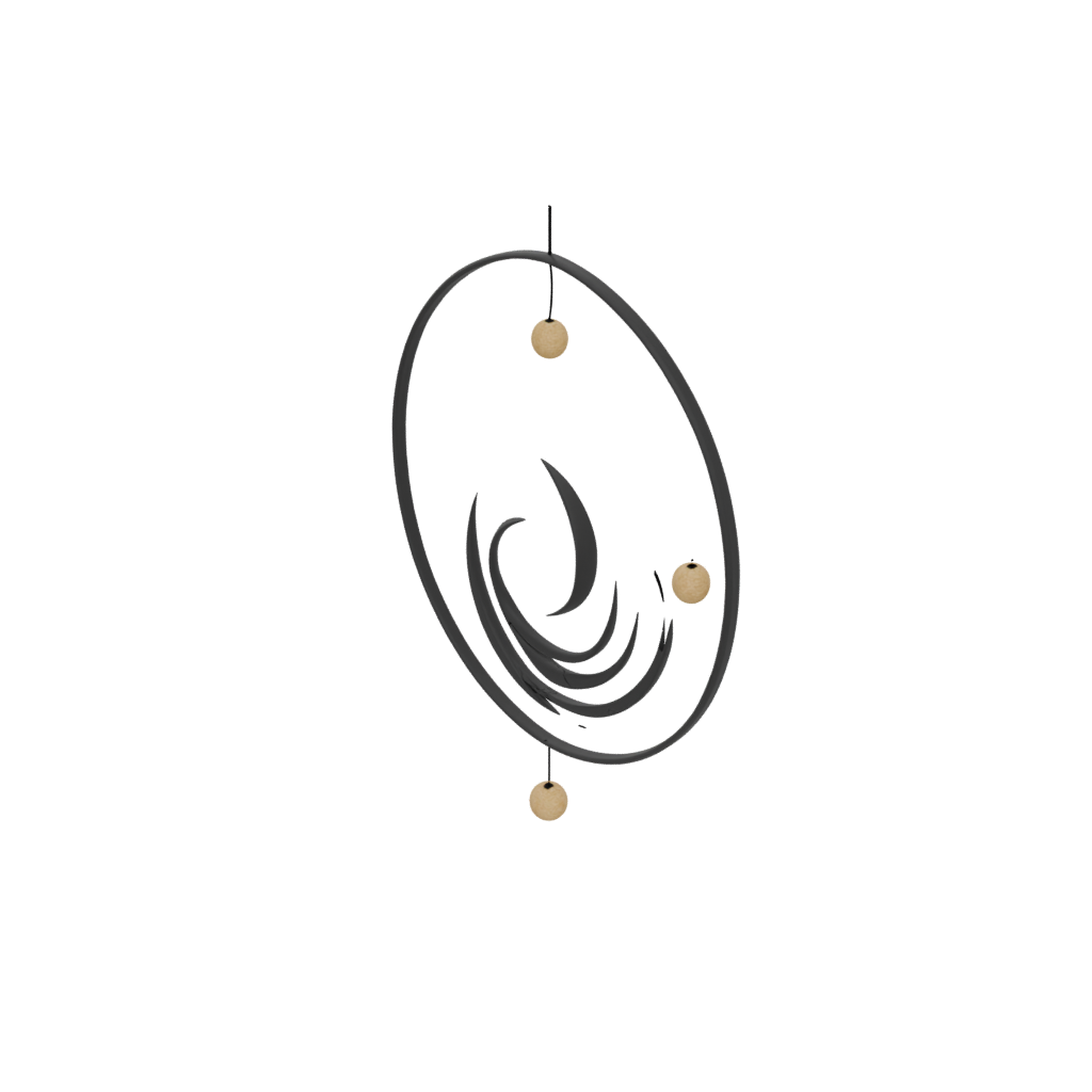 Obsidian Organic Moon-Phase Wall Hanging