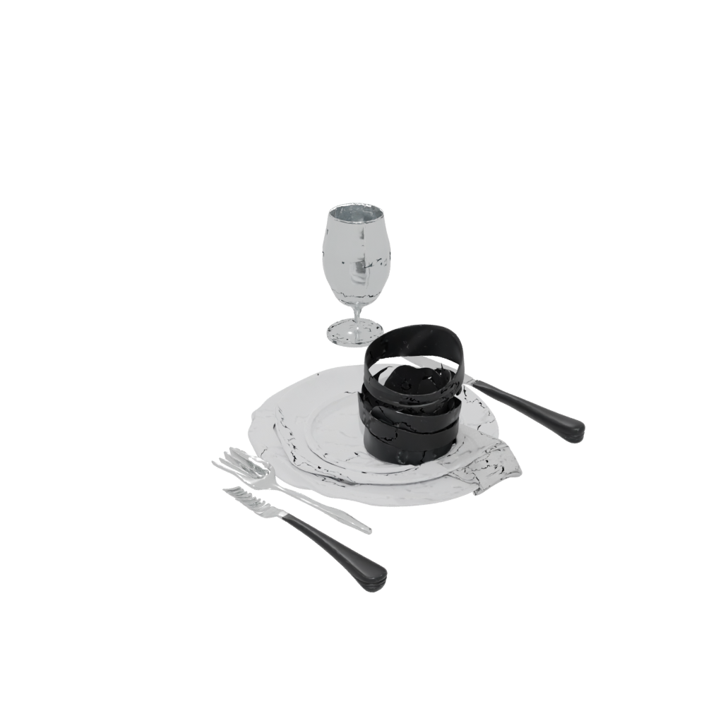 Obsidian Organic Napkin Ring Set