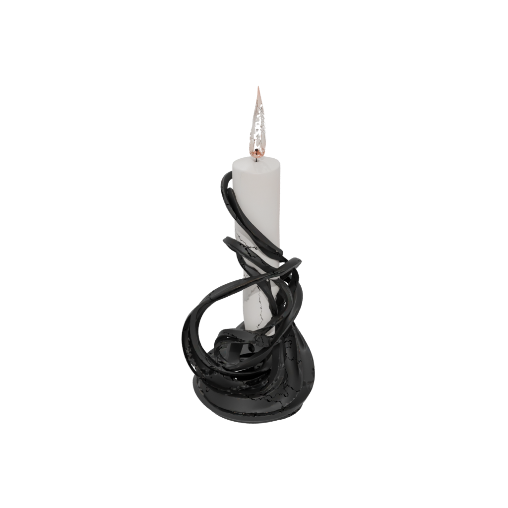 Obsidian Organic Spiral Candle Holder