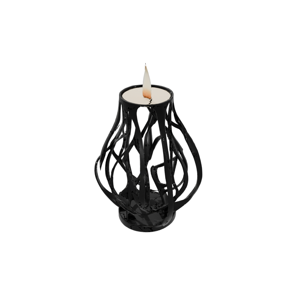 Obsidian Organic Tealight Lantern
