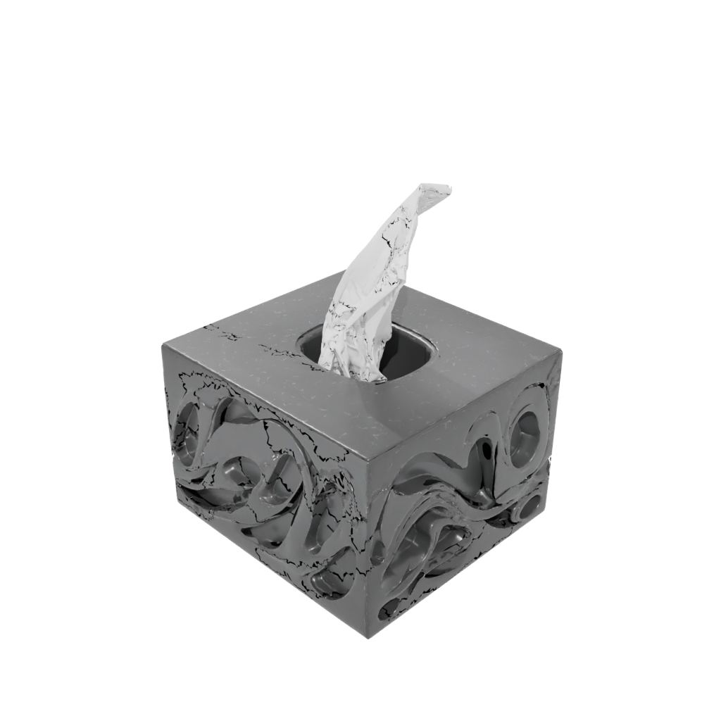 Obsidian Organic Tissue Box Cover