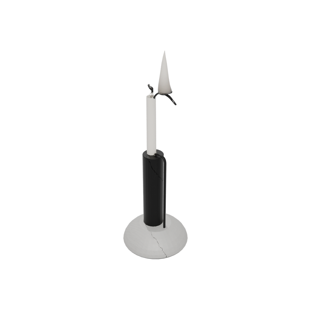 Obsidian Rustic Candle Snuffer Stand