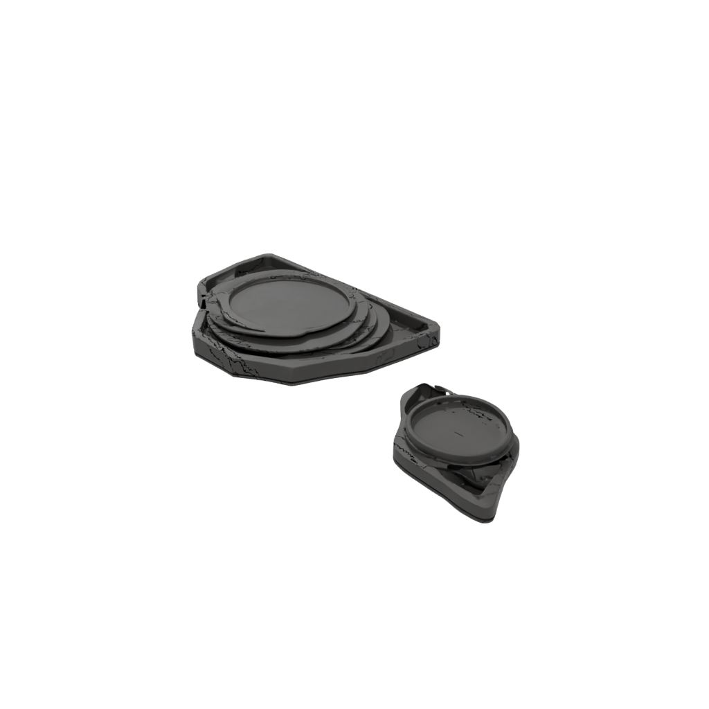 Obsidian Rustic Coaster Set Holder