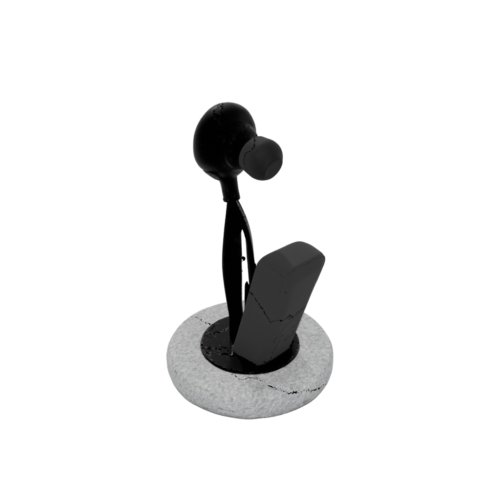 Obsidian Rustic Earbud Stand