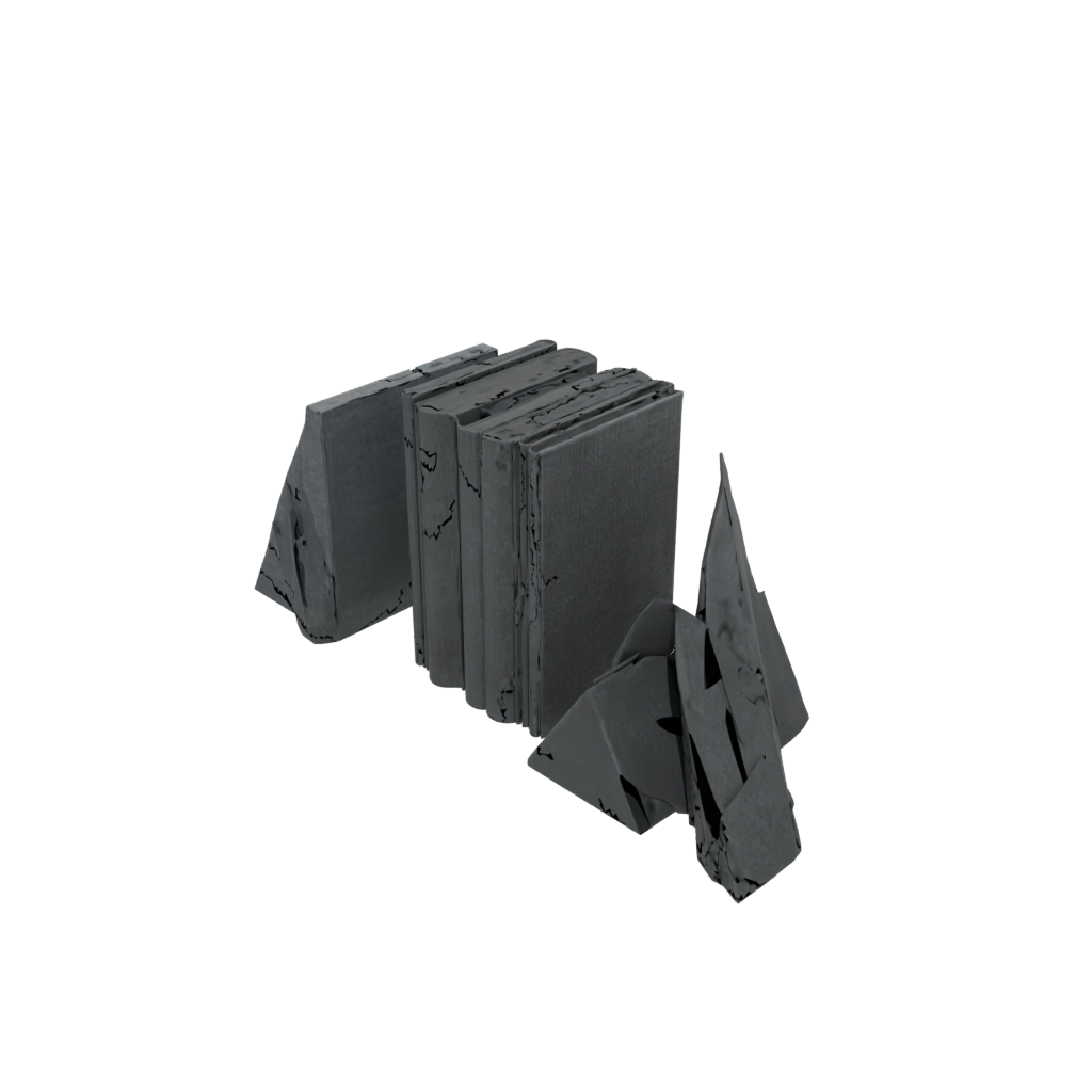 Obsidian Rustic Geometric Bookends