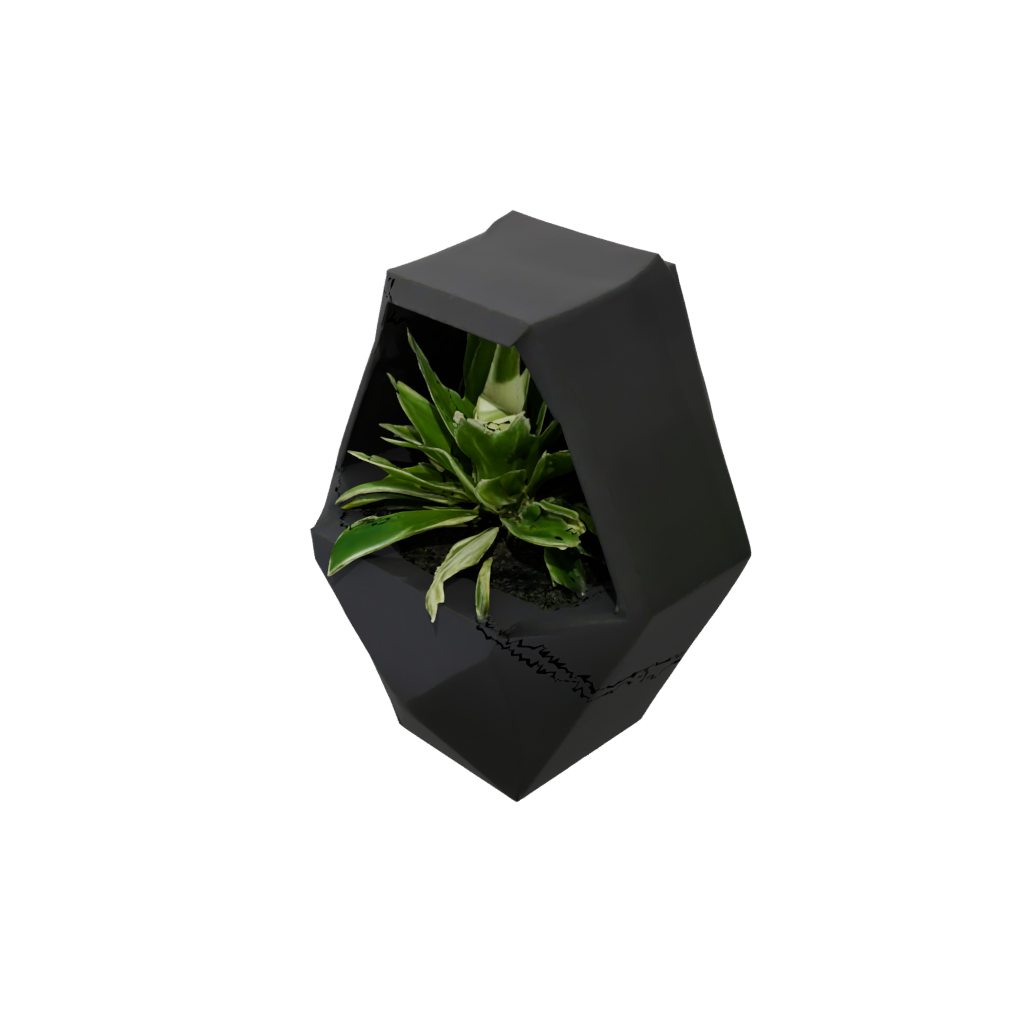 Obsidian Rustic Hexagon Wall Planter