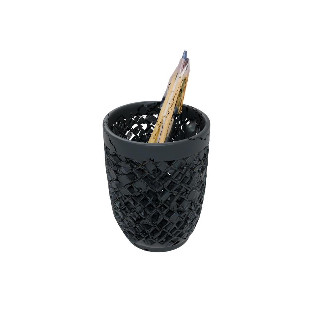 Obsidian Rustic Lattice Pencil Cup