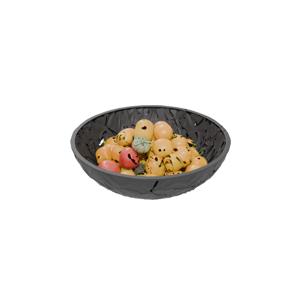 Obsidian Rustic Sculptural Fruit Bowl