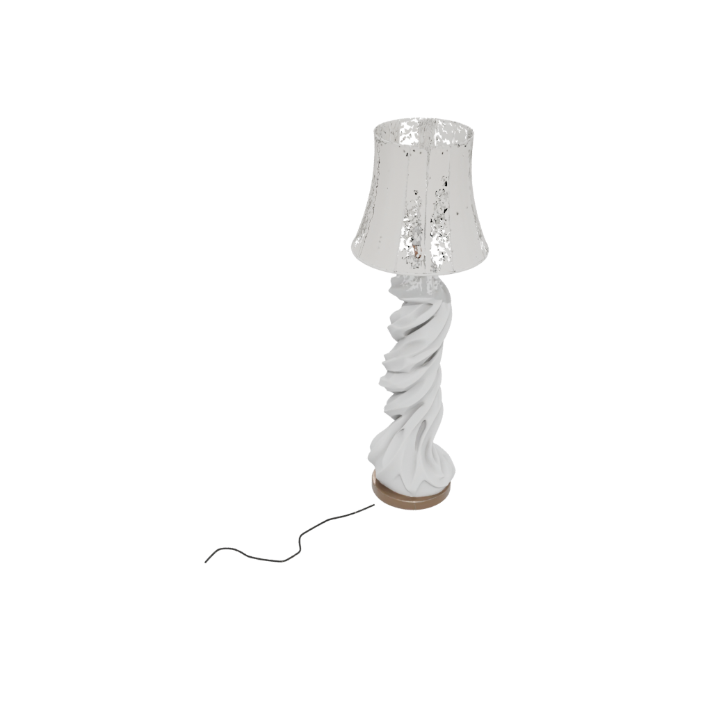 Organic Twisted Column Lamp Base