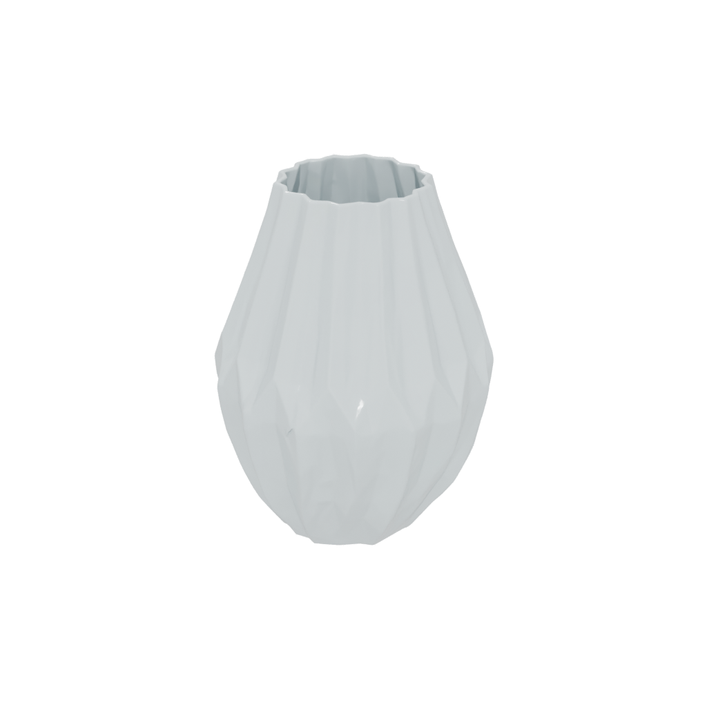 Pastel Deco Geometric Faceted Vase