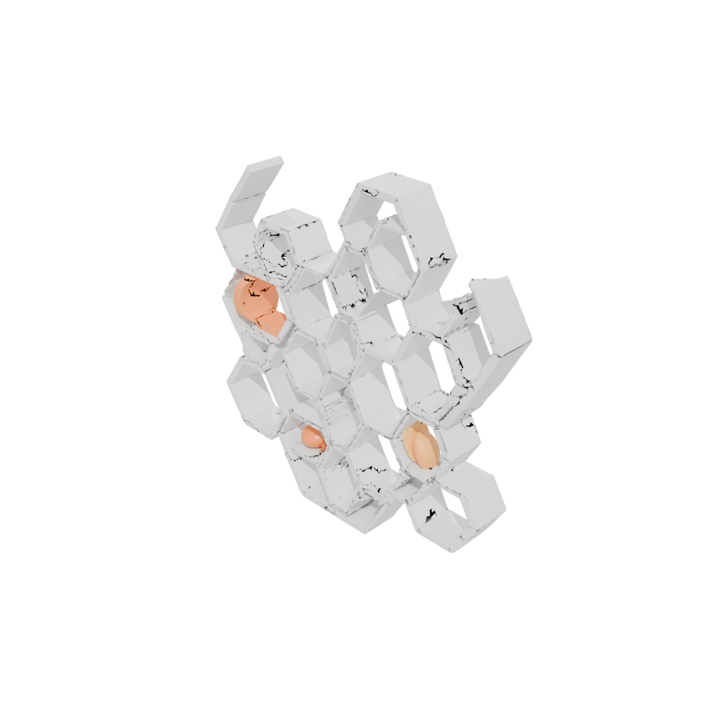 Pastel Deco Honeycomb Shelf Module