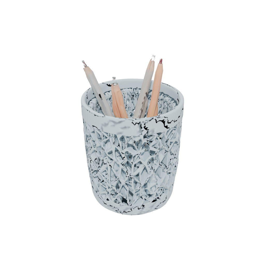 Pastel Deco Lattice Pencil Cup