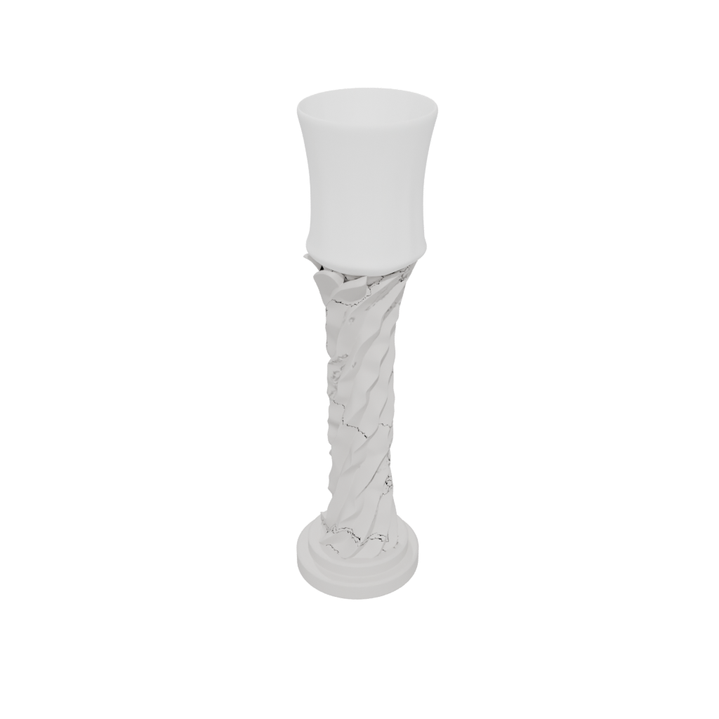 Pastel Deco Twisted Column Lamp Base
