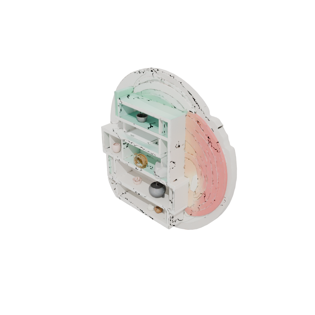 Pastel Deco Wall-Mounted Organizer