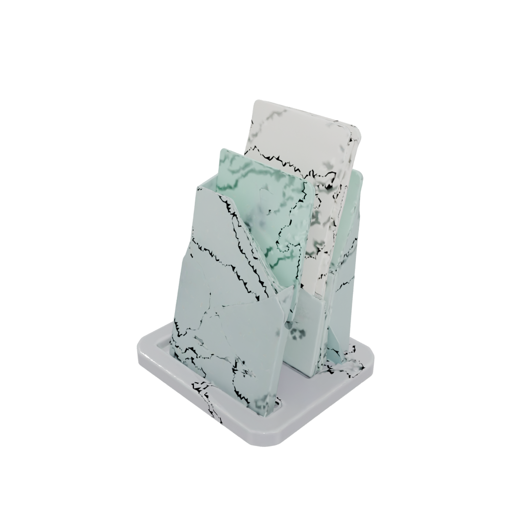 Pastel Geometric Card Holder Stand