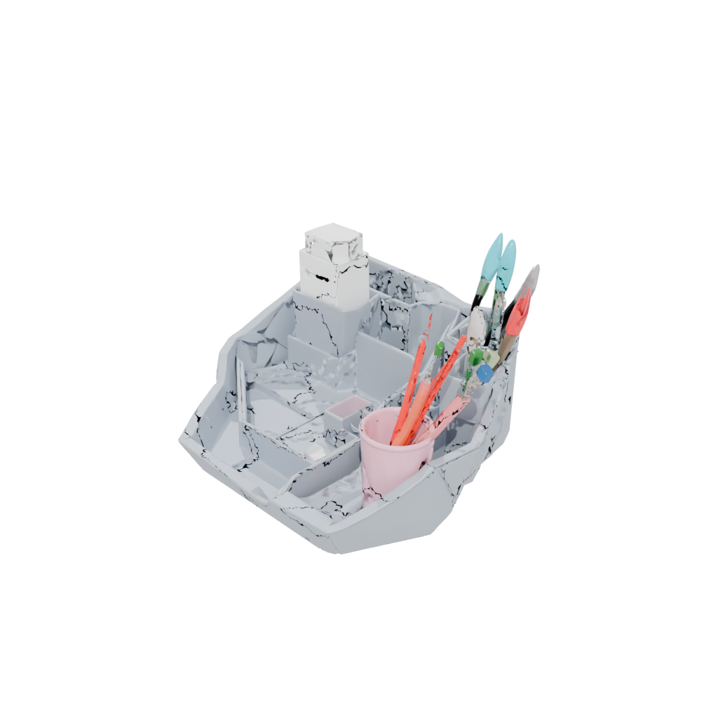 Pastel Geometric Desk Tidy Tray