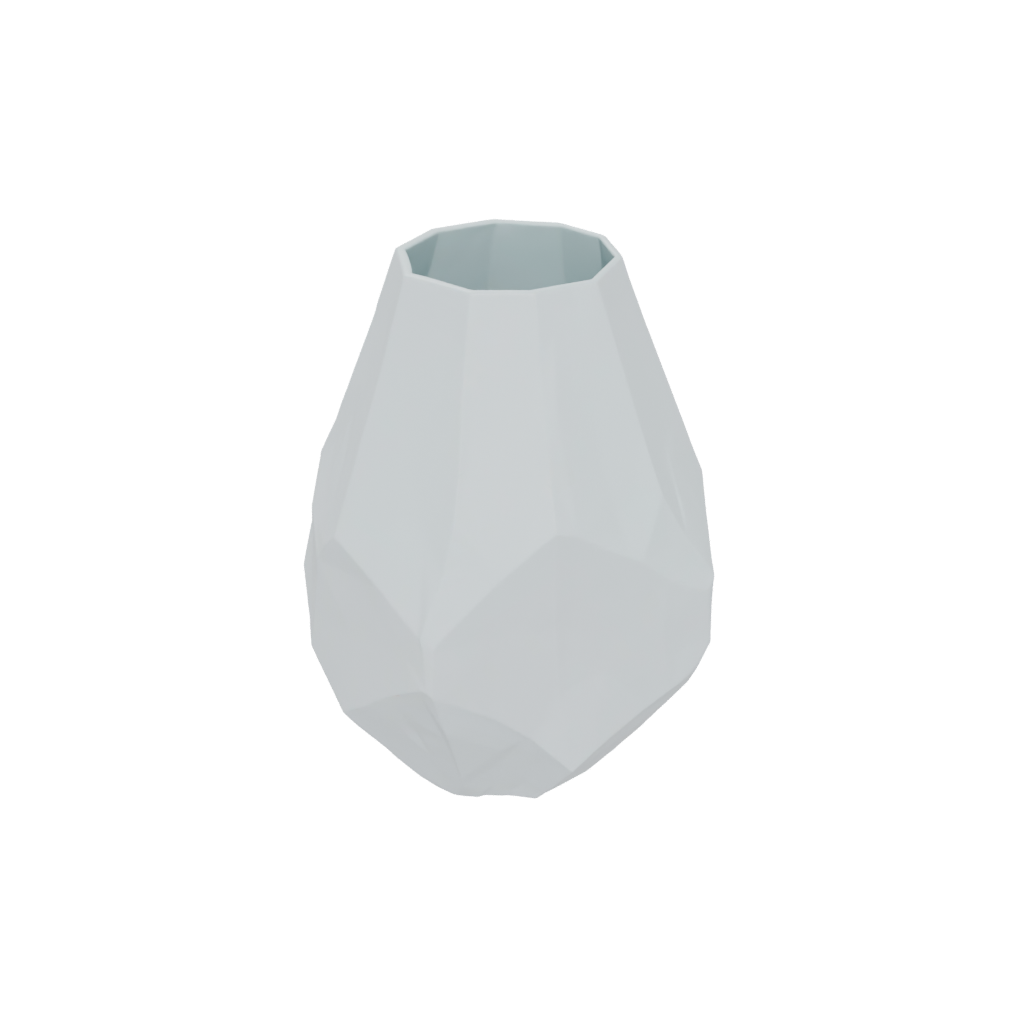 Pastel Geometric Geometric Faceted Vase