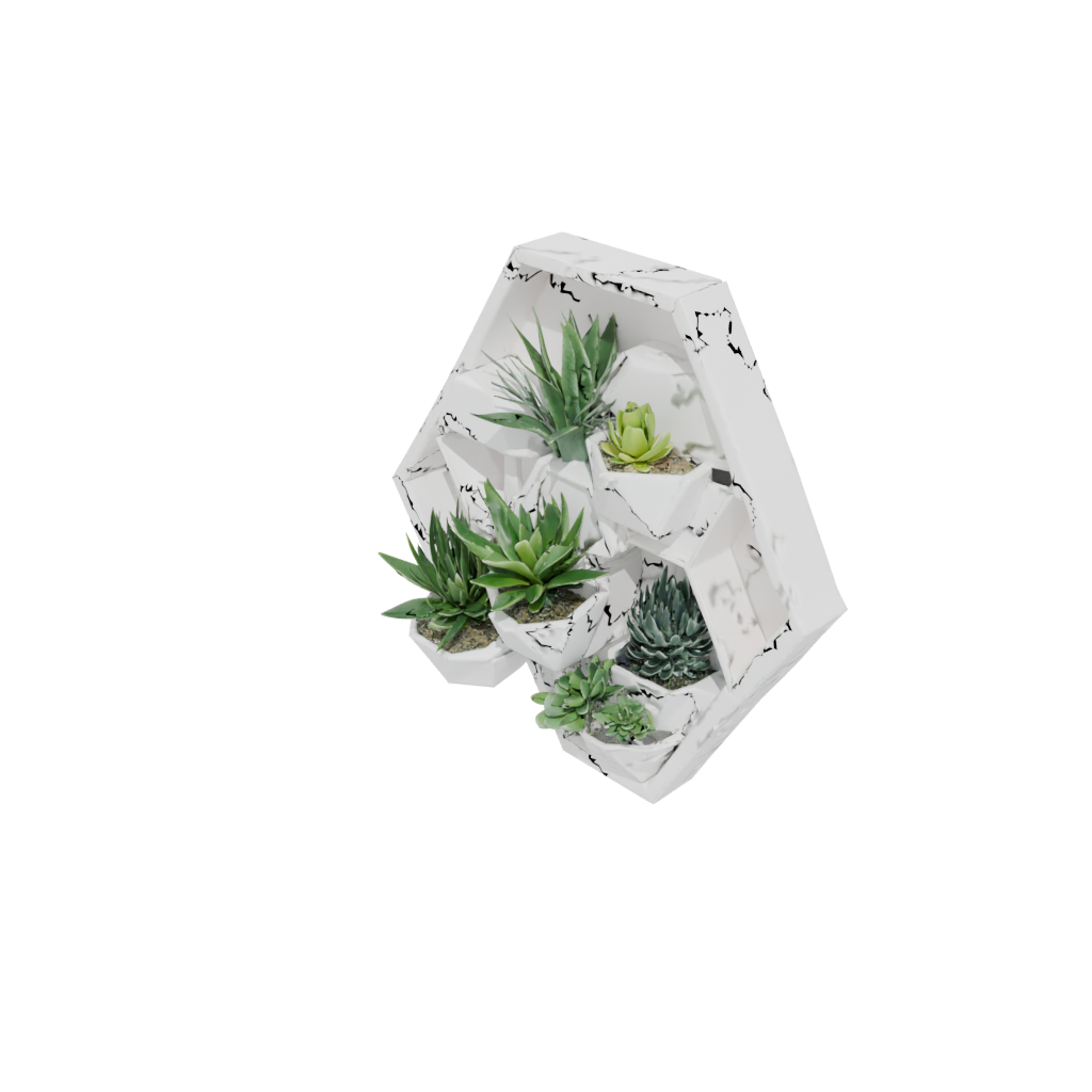 Pastel Geometric Hexagon Wall Planter