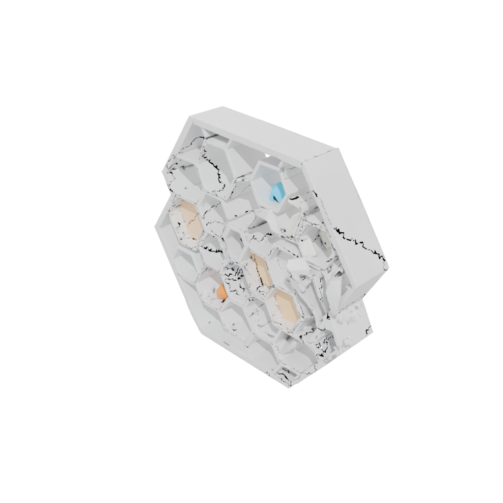 Pastel Geometric Honeycomb Shelf Module