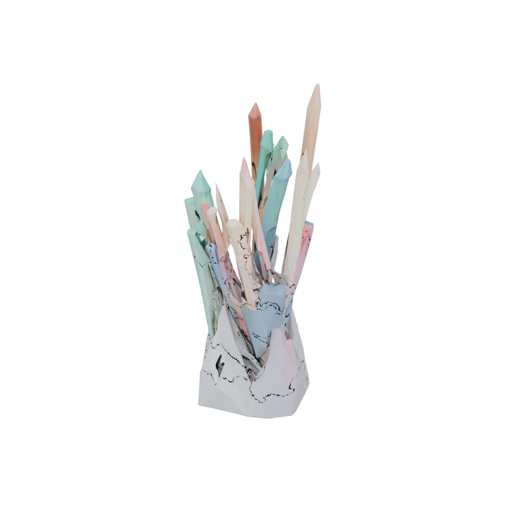Pastel Geometric Matchstick Holder