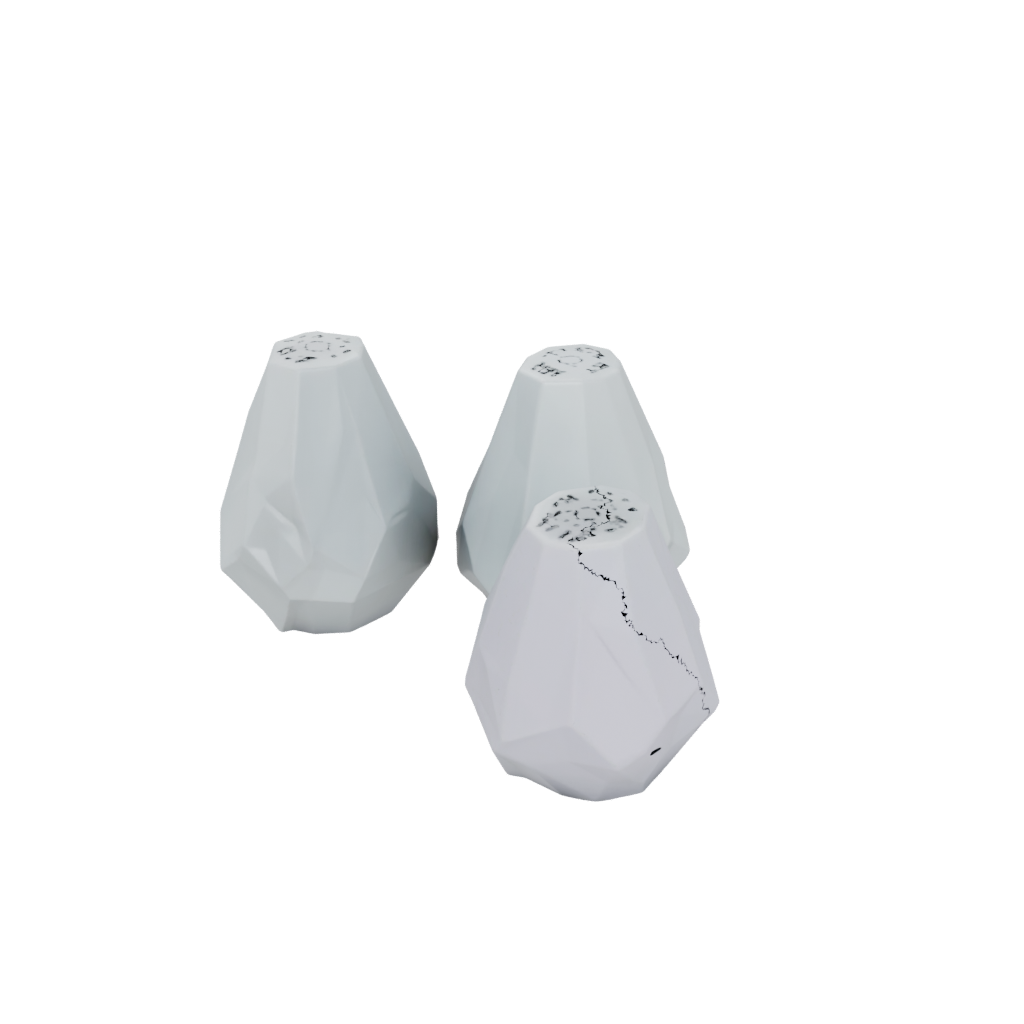 Pastel Geometric Salt And Pepper Cellar Pair