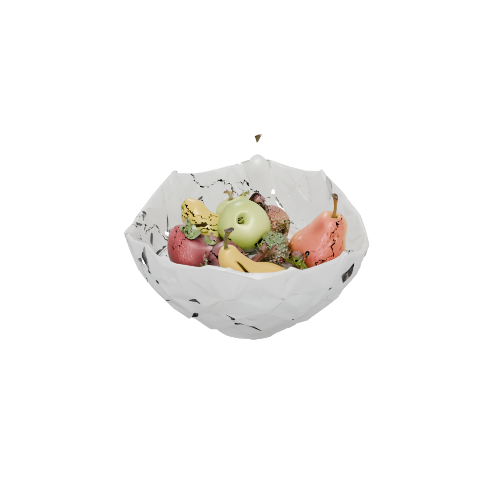Pastel Geometric Sculptural Fruit Bowl