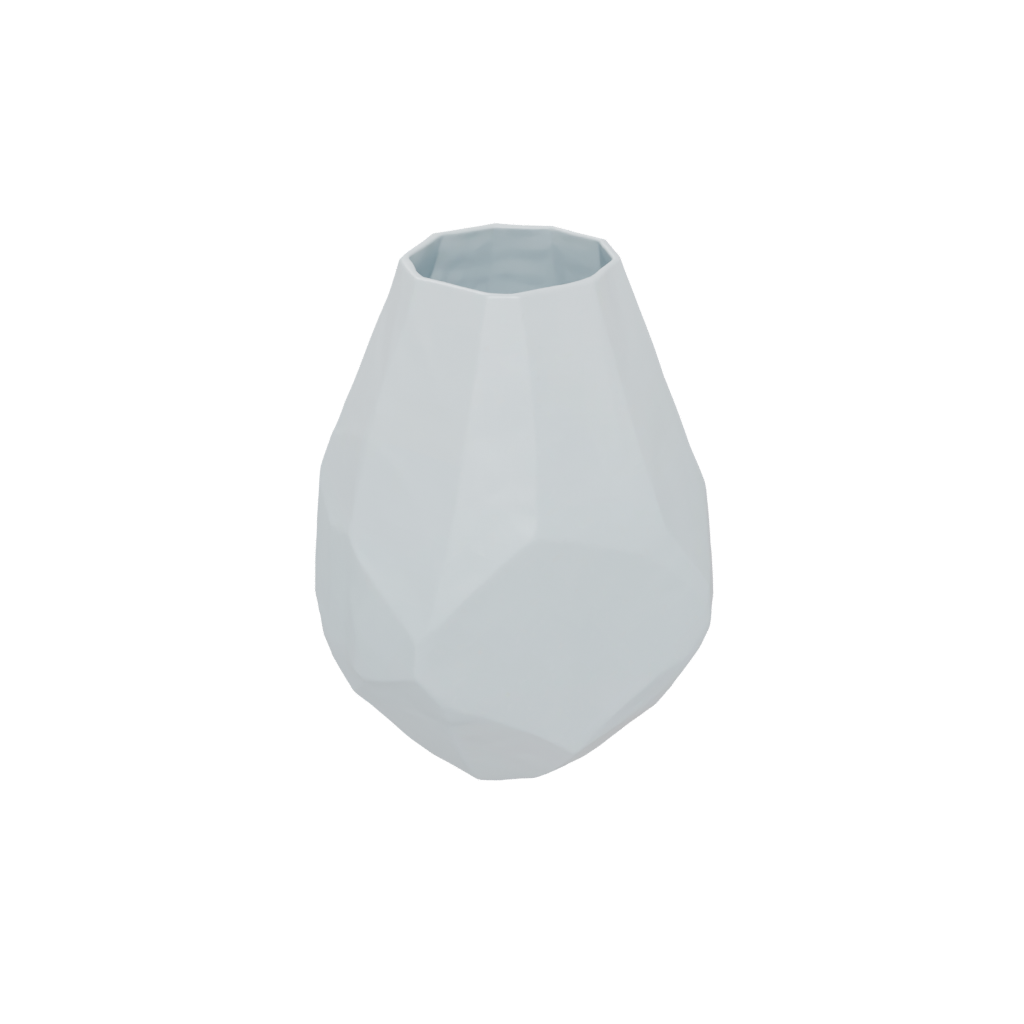 Pastel Geometric Faceted Vase