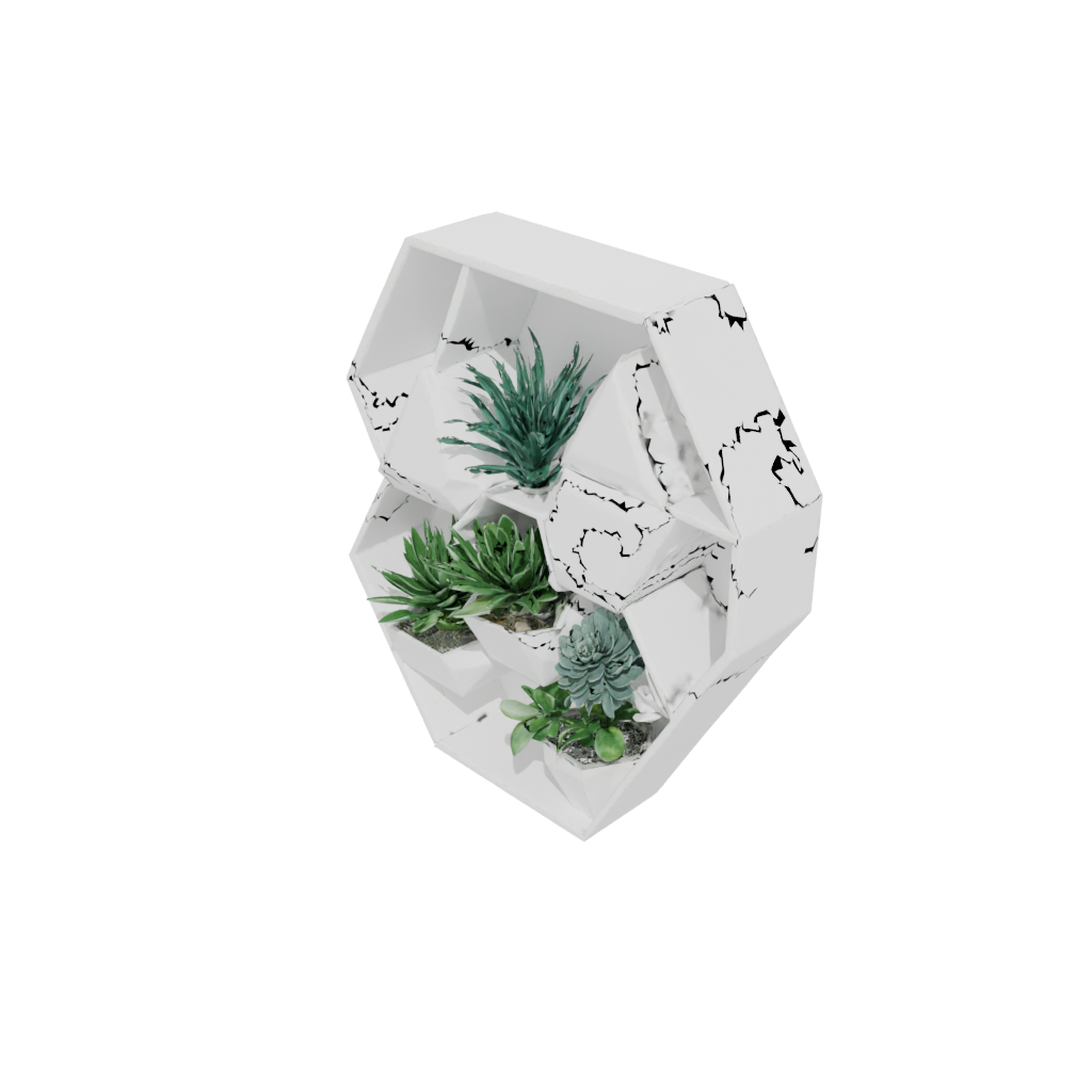 Pastel Hexagon Wall Planter
