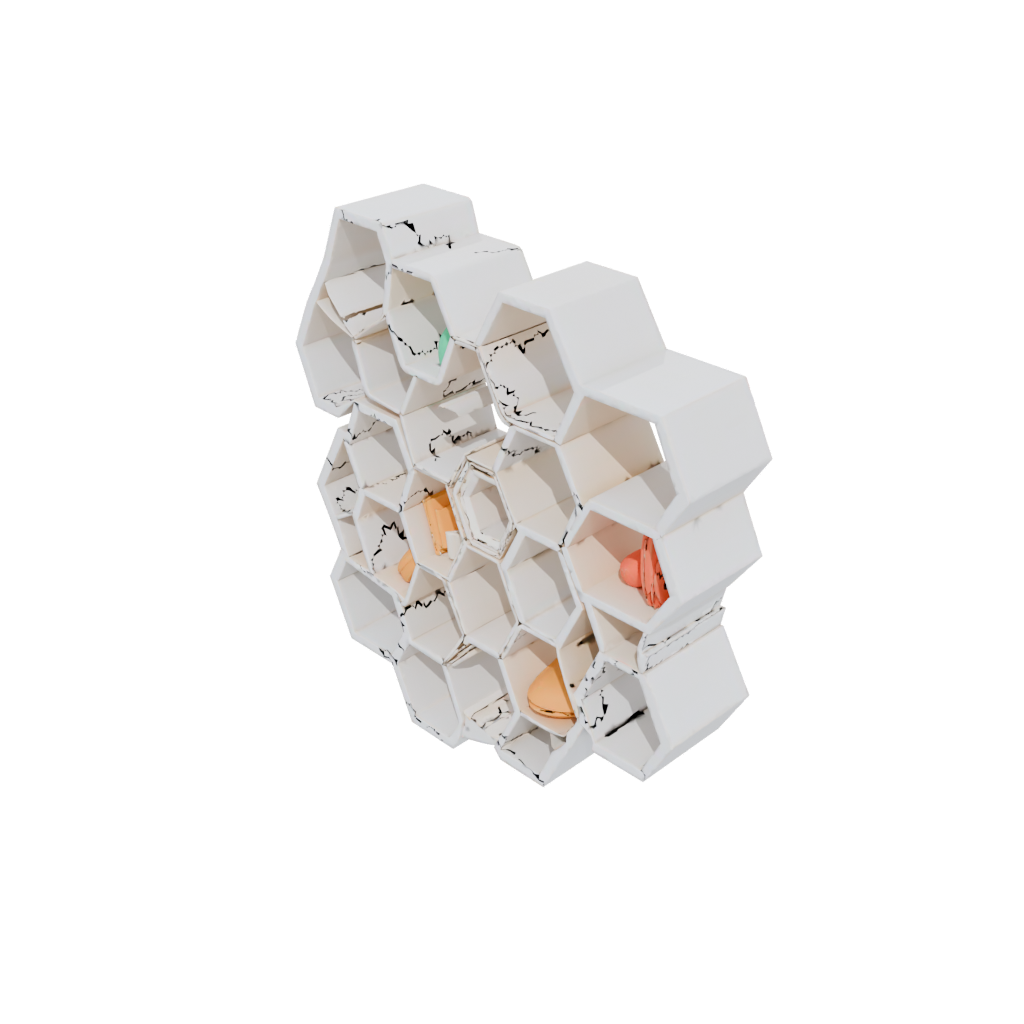 Pastel Honeycomb Shelf Module