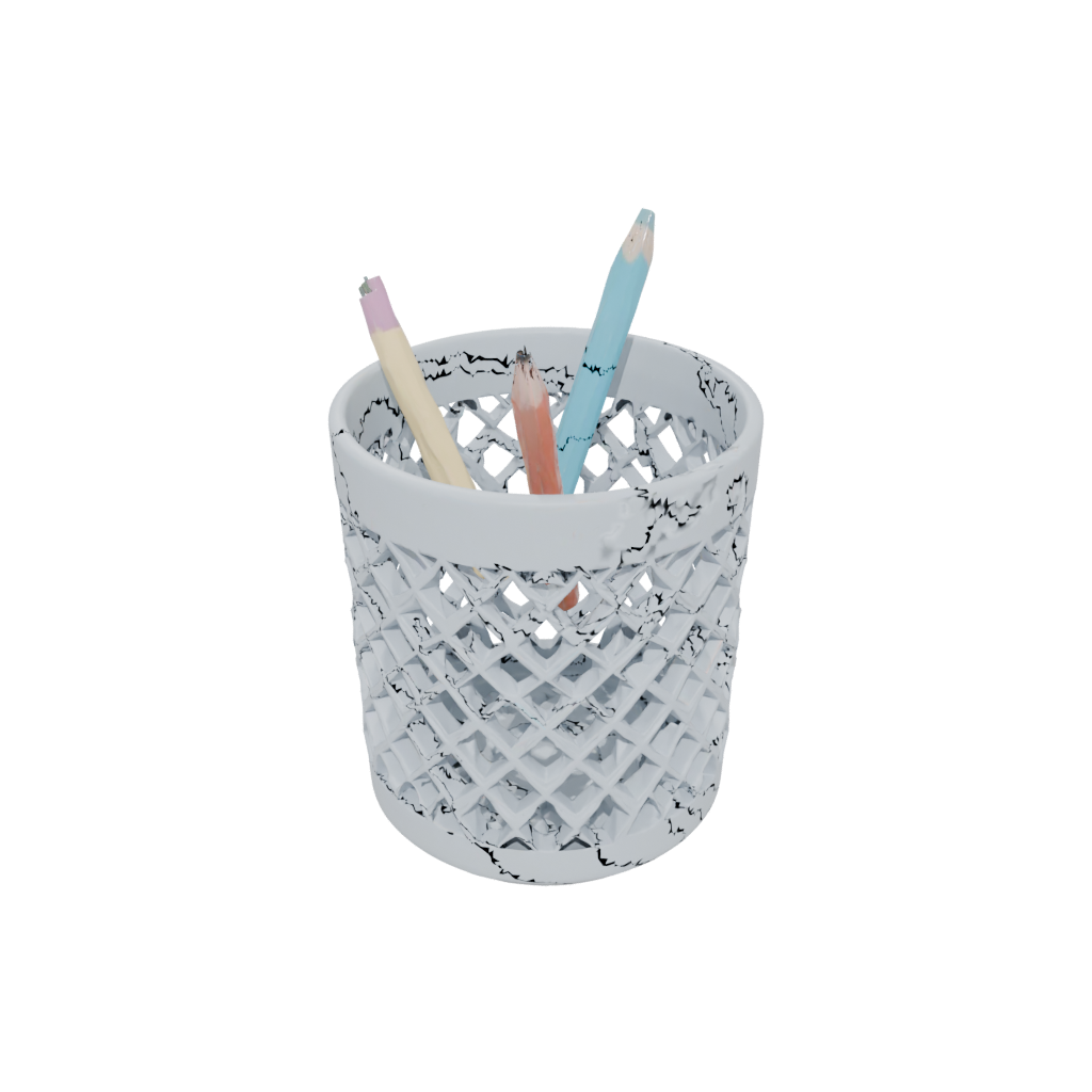 Pastel Lattice Pencil Cup