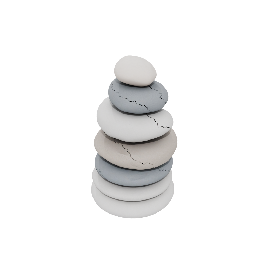 Pastel Pebble Stacking Sculpture