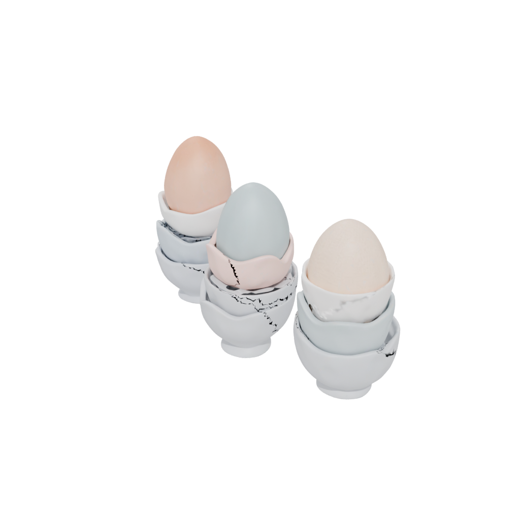 Pastel Organic Egg Cup Set