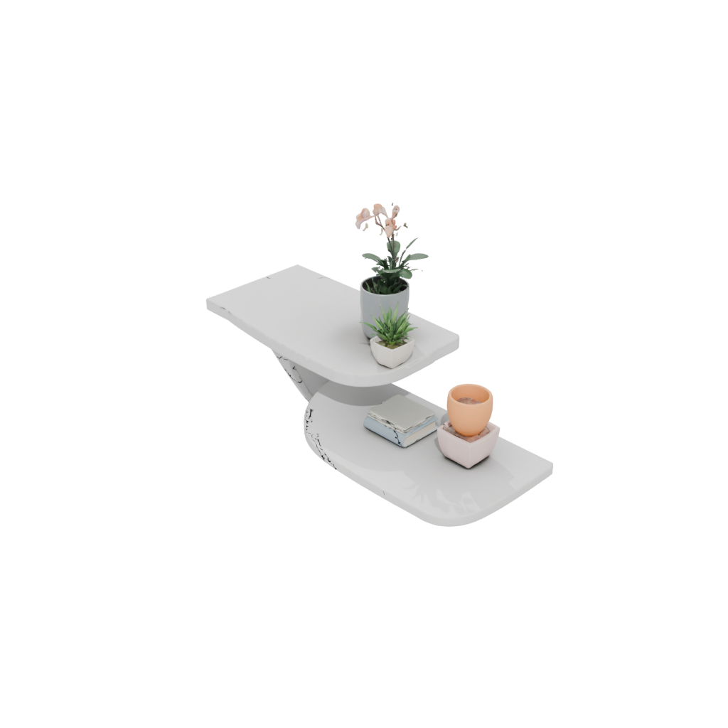 Pastel Organic Floating Shelf Bracket