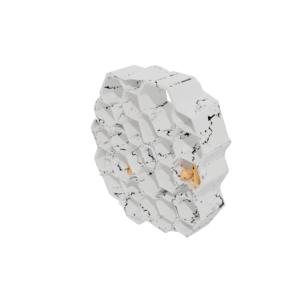 Pastel Organic Honeycomb Shelf Module