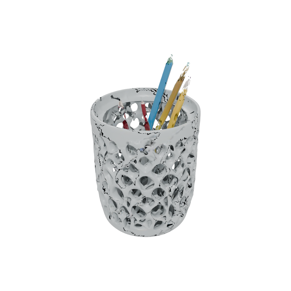 Pastel Organic Lattice Pencil Cup