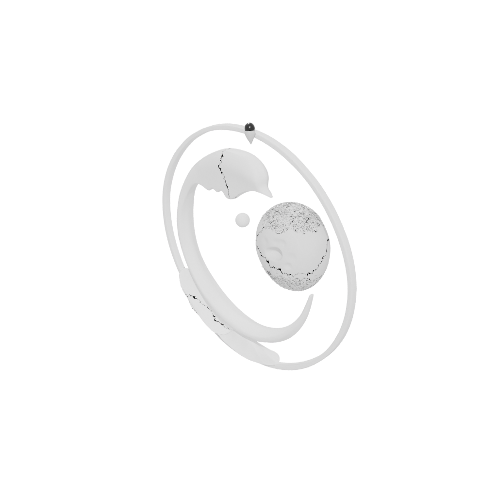 Pastel Organic Moon-Phase Wall Hanging