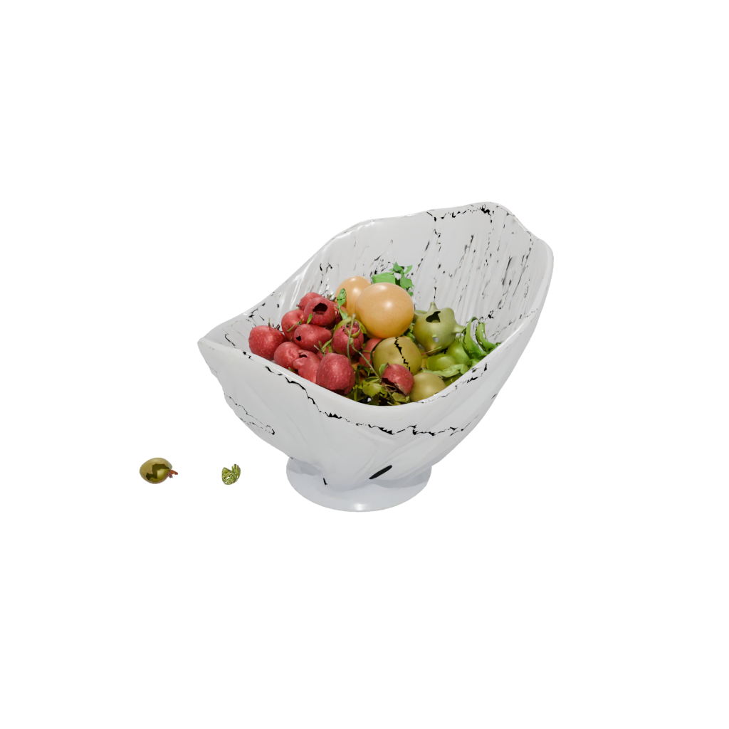 Pastel Organic Sculptural Fruit Bowl