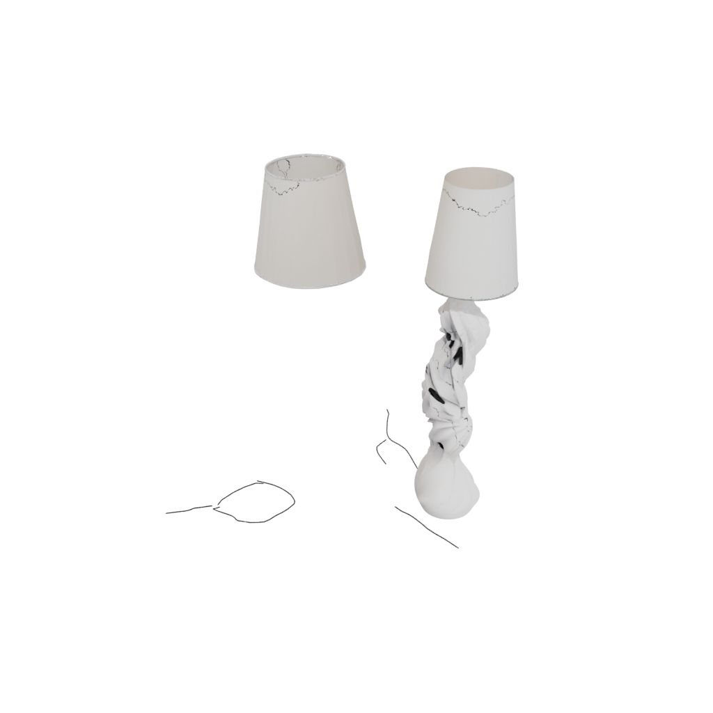 Pastel Organic Twisted Column Lamp Base